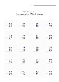 Subtraktion für Kinder - Arbeitsblatt 79