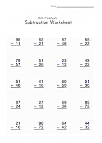 Subtraktion für Kinder - Arbeitsblatt 83