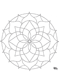 Einfache Mandalas Malvorlagen - Seite 12