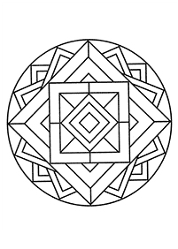 Einfache Mandalas Malvorlagen - Seite 25