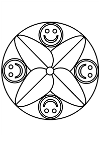 Einfache Mandalas Malvorlagen - Seite 96