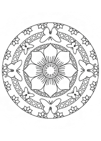 Mandala Blumen Malvorlagen - Seite 29