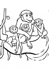 Páginas para colorear de monos - página 73