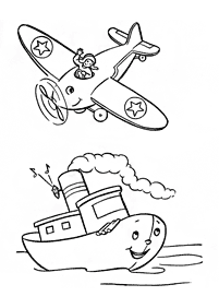 Páginas de aviones para colorear – Página 8