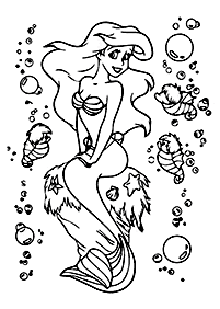 Ariel – páginas de La Sirenita para colorear– página 10