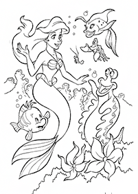 Ariel – páginas de La Sirenita para colorear– página 11
