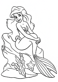 Ariel – páginas de La Sirenita para colorear– página 19