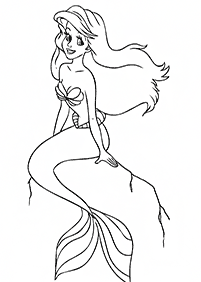 Ariel – páginas de La Sirenita para colorear– página 23