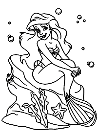Ariel – páginas de La Sirenita para colorear– página 26
