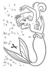 Ariel – páginas de La Sirenita para colorear– página 28