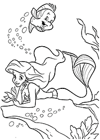 Ariel – páginas de La Sirenita para colorear– página 5