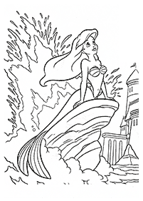 Ariel – páginas de La Sirenita para colorear– página 8