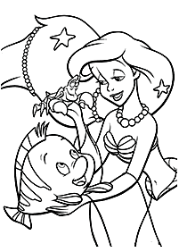 Ariel – páginas de La Sirenita para colorear– página 9