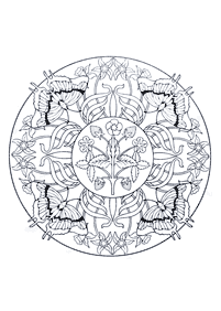 Páginas para colorear de mandalas – Página 52