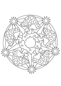 Páginas para colorear de mandalas de flores – página 6