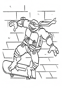 Páginas de las Tortugas Ninja para colorear– Página 34