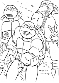 Páginas de las Tortugas Ninja para colorear– Página 37