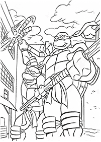 Páginas de las Tortugas Ninja para colorear– Página 40