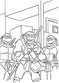 Páginas de las Tortugas Ninja para colorear– Página 43