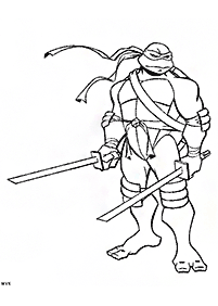 Páginas de las Tortugas Ninja para colorear– Página 49