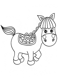 Páginas para colorear de caballos - página 11