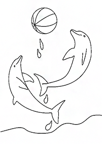 Páginas para colorear de delfines - página 7
