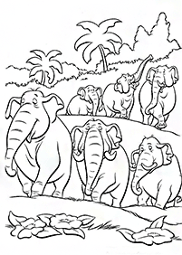 Páginas para colorear de elefantes - página 14