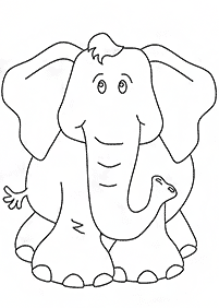 Páginas para colorear de elefantes - página 27