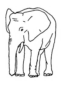 Páginas para colorear de elefantes - página 7