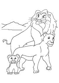 Páginas para colorear de leones - página 22