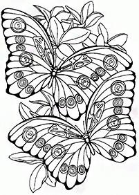 Páginas para colorear de mariposas - página 3
