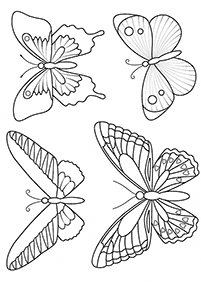 Páginas para colorear de mariposas - página 7