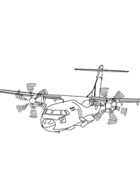 Páginas de aviones para colorear – Página 1