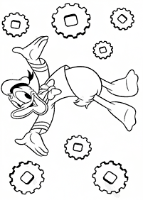 Páginas del Pato Donald para colorear– página 9