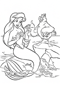 Ariel – páginas de La Sirenita para colorear– página 60