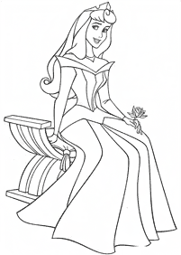 Páginas para colorear de la Bella durmiente (Aurora) – página 11