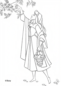 Páginas para colorear de la Bella durmiente (Aurora) – página 18