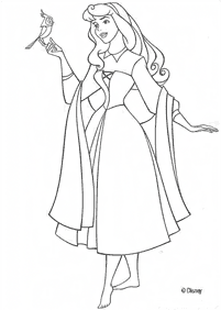 Páginas para colorear de la Bella durmiente (Aurora) – página 22