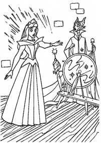 Páginas para colorear de la Bella durmiente (Aurora) – página 37
