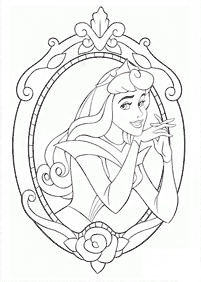 Páginas para colorear de la Bella durmiente (Aurora) – página 4