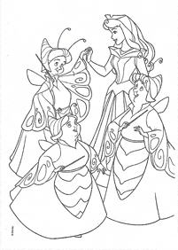 Páginas para colorear de la Bella durmiente (Aurora) – página 92