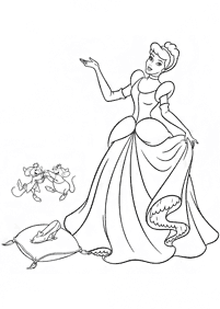 Páginas para colorear de Cenicienta – página 1