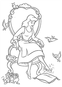 Páginas para colorear de Cenicienta – página 19