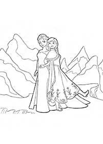 Páginas para colorear de Elsa y Ana – página 14