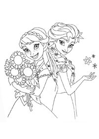 Páginas para colorear de Elsa y Ana – página 31