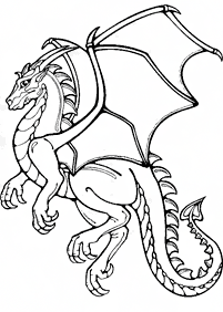 Páginas de dragón para colorear– Página 1