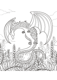 Páginas de dragón para colorear– Página 14