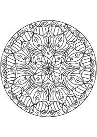 Páginas para colorear de mandalas de flores – página 27