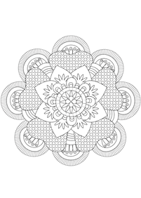 Páginas para colorear de mandalas de flores – página 33
