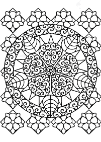 Páginas para colorear de mandalas de flores – página 42